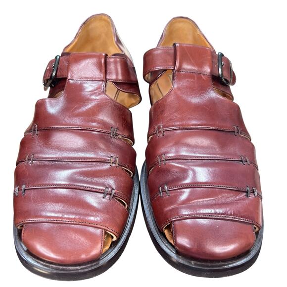 Vintage Mezlan Diablo Brown Leather Fisherman’s Sandals Size 9.5 main image 10